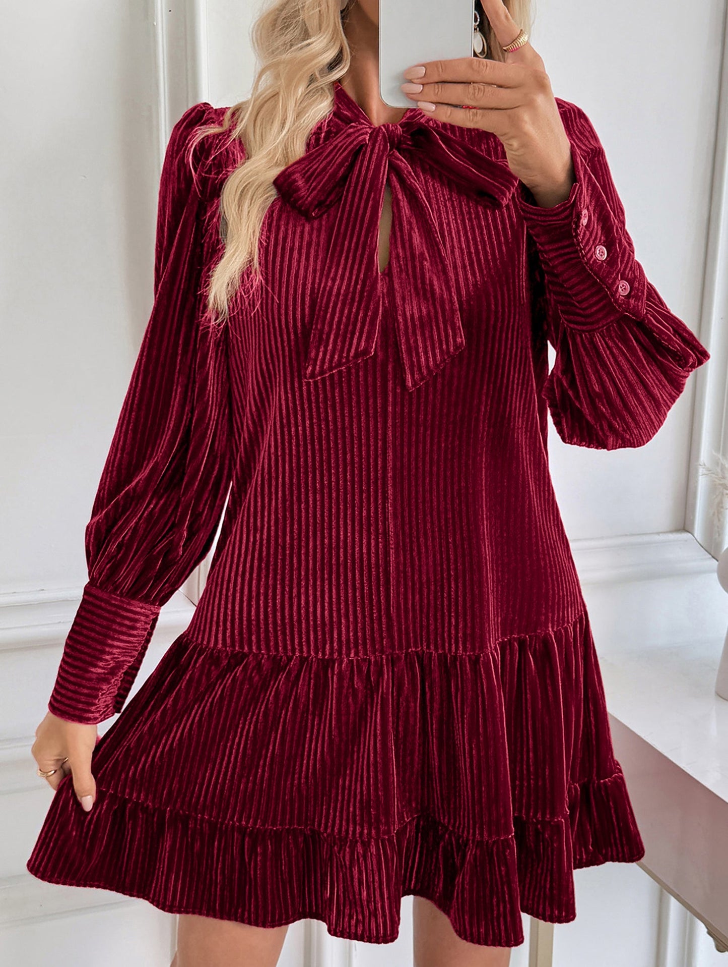 Retro hot sale velvet short dress