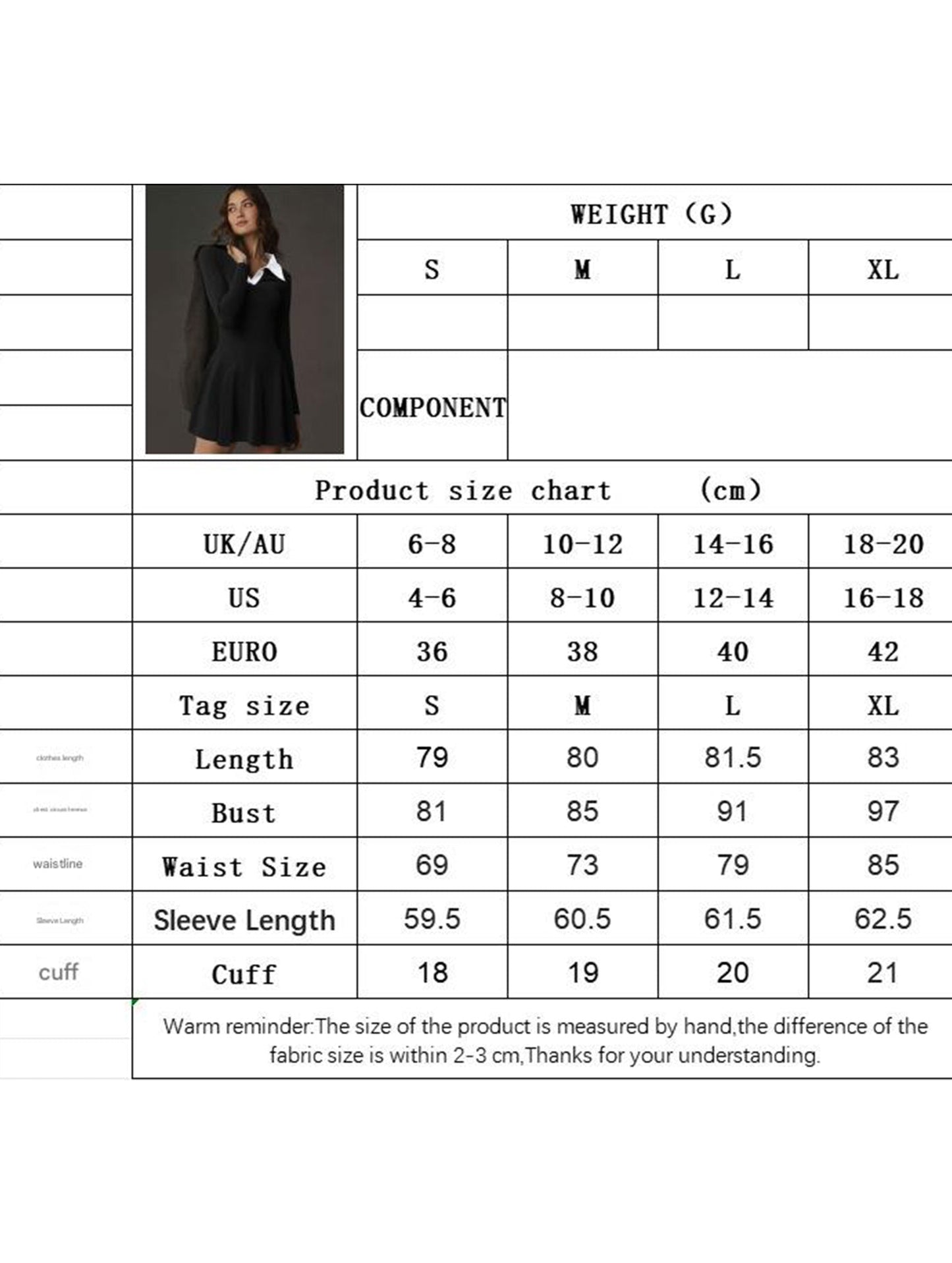 Fake two-piece knitted dress