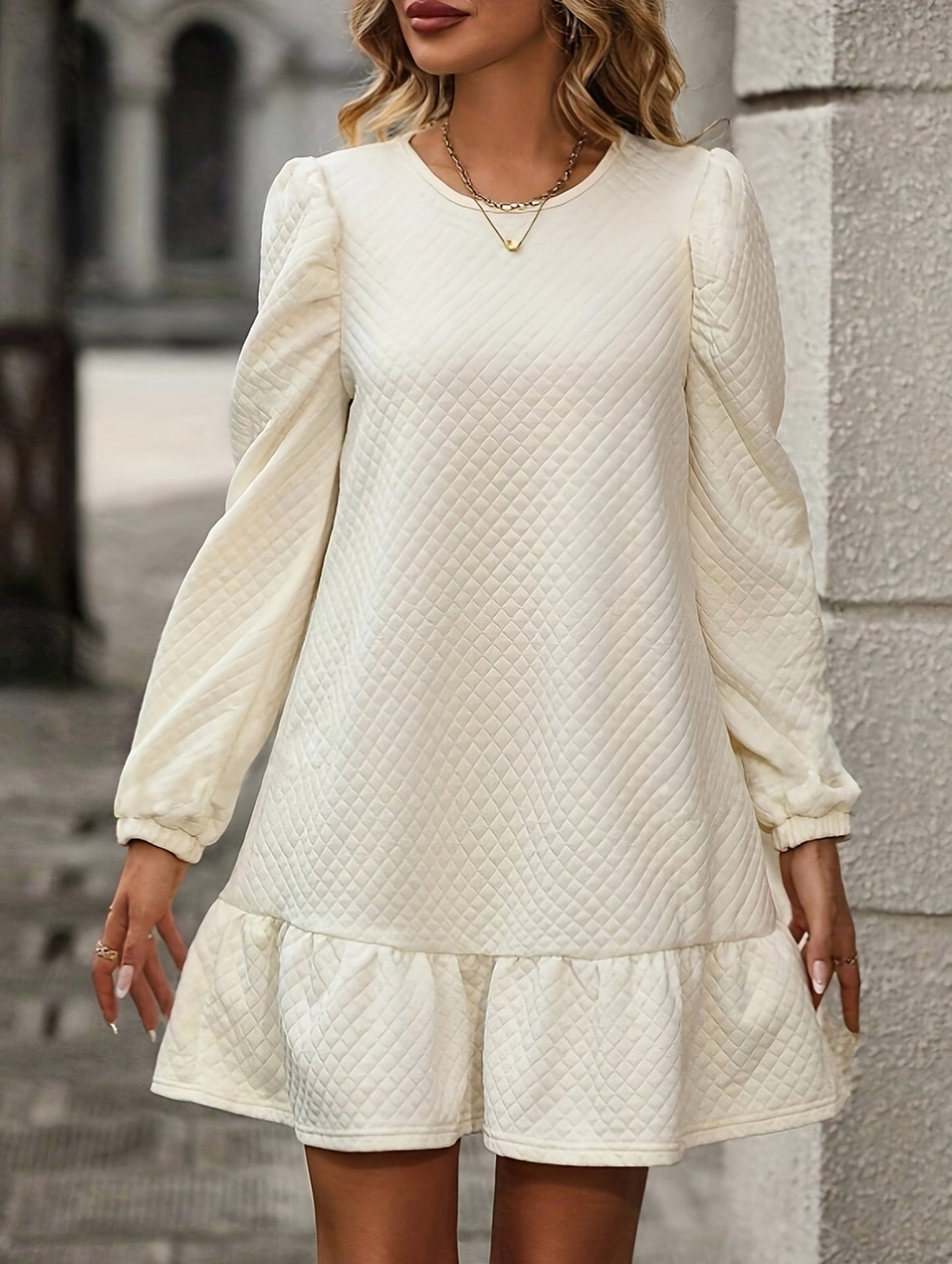 Spliced Casual Sweatshirt Dress