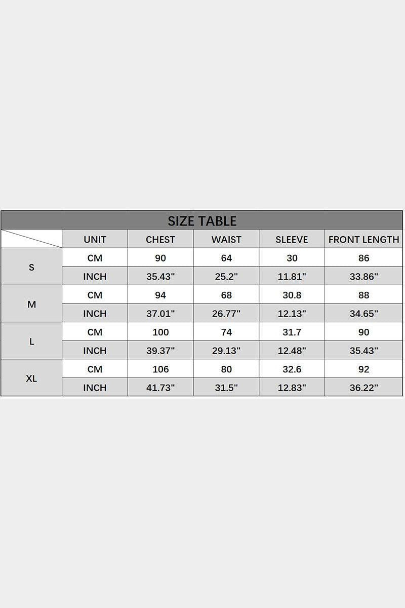 ROUND NECK PATTERNED BANDING WAIST DRESS - Doublju