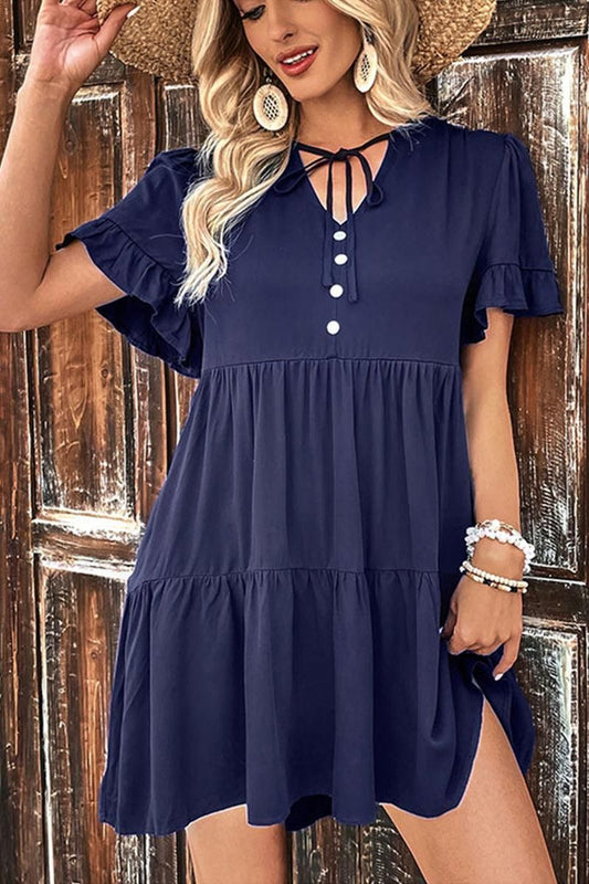 PLEATED DRESS - Doublju