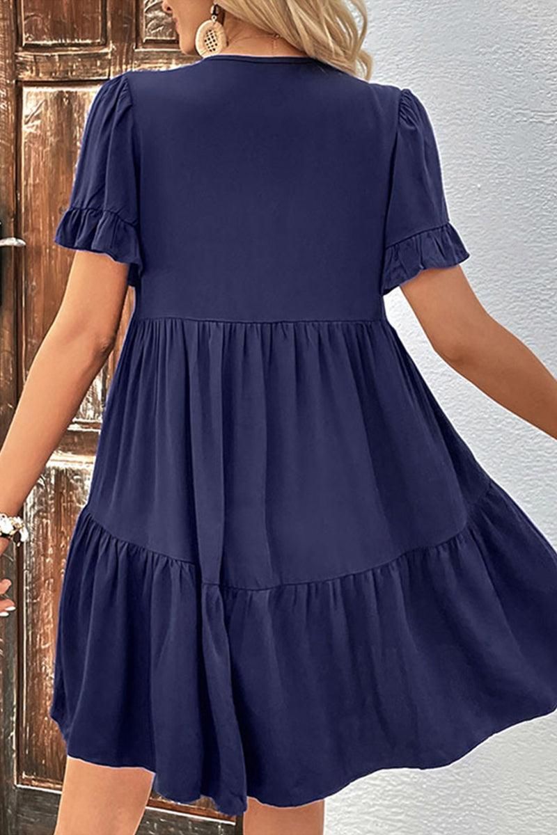 PLEATED DRESS - Doublju