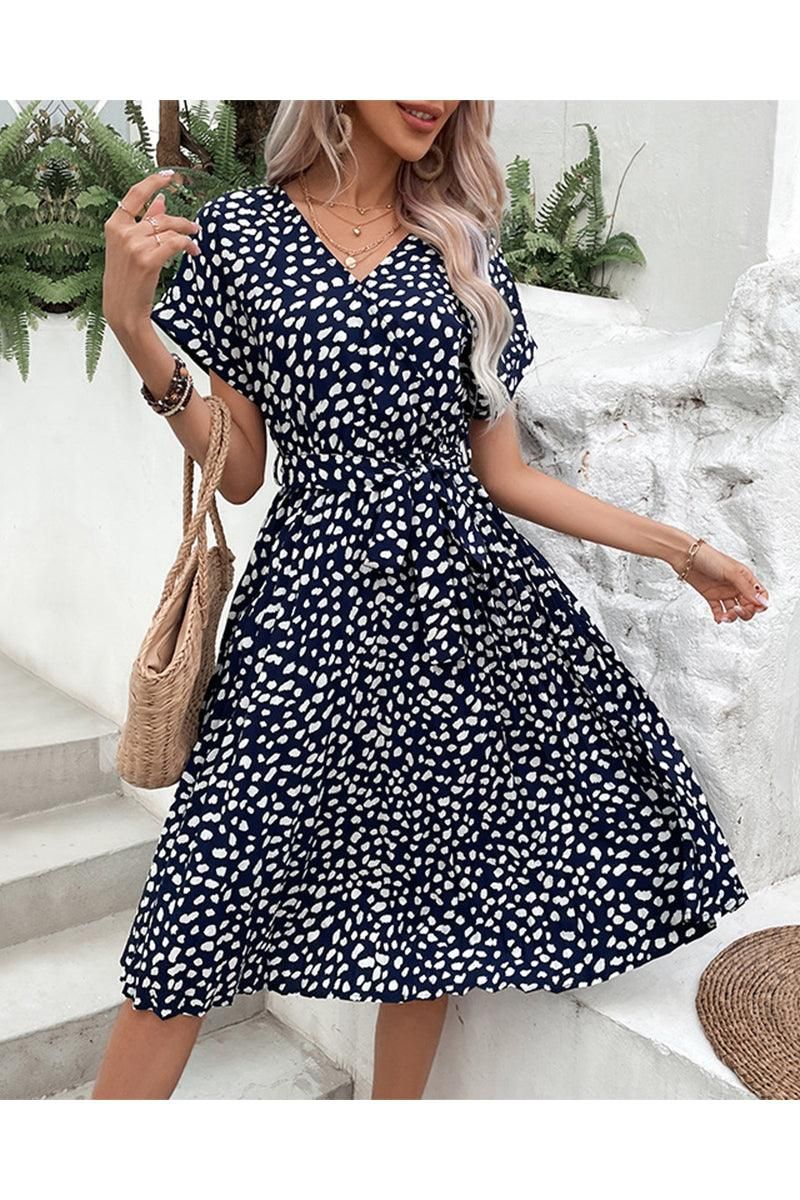 PRINTED DRESS - Doublju