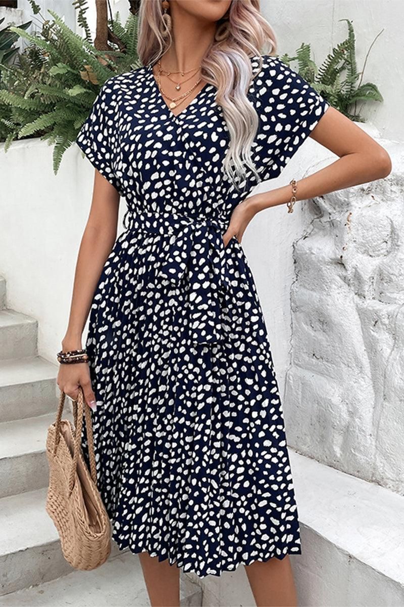 PRINTED DRESS - Doublju