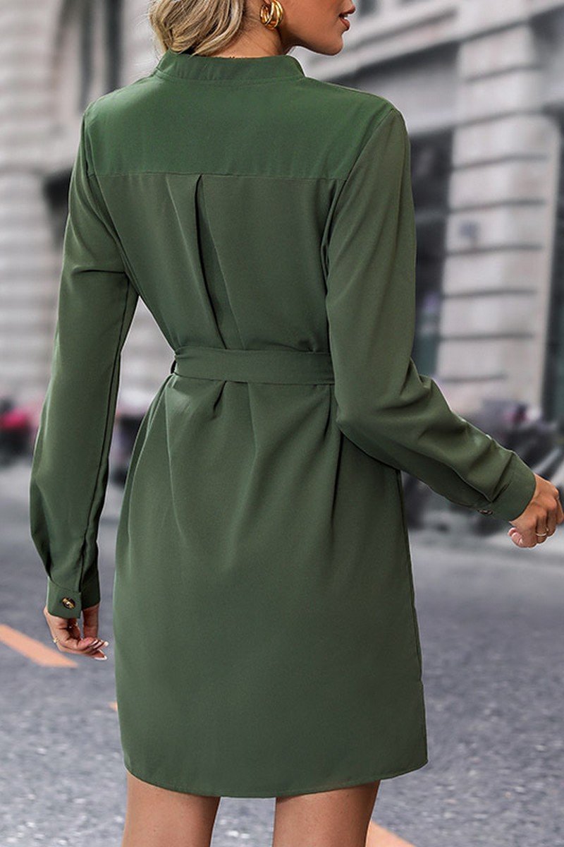 WOMEN DANDY BUTTON DOWN SHORT OFFICE WORK DRESS