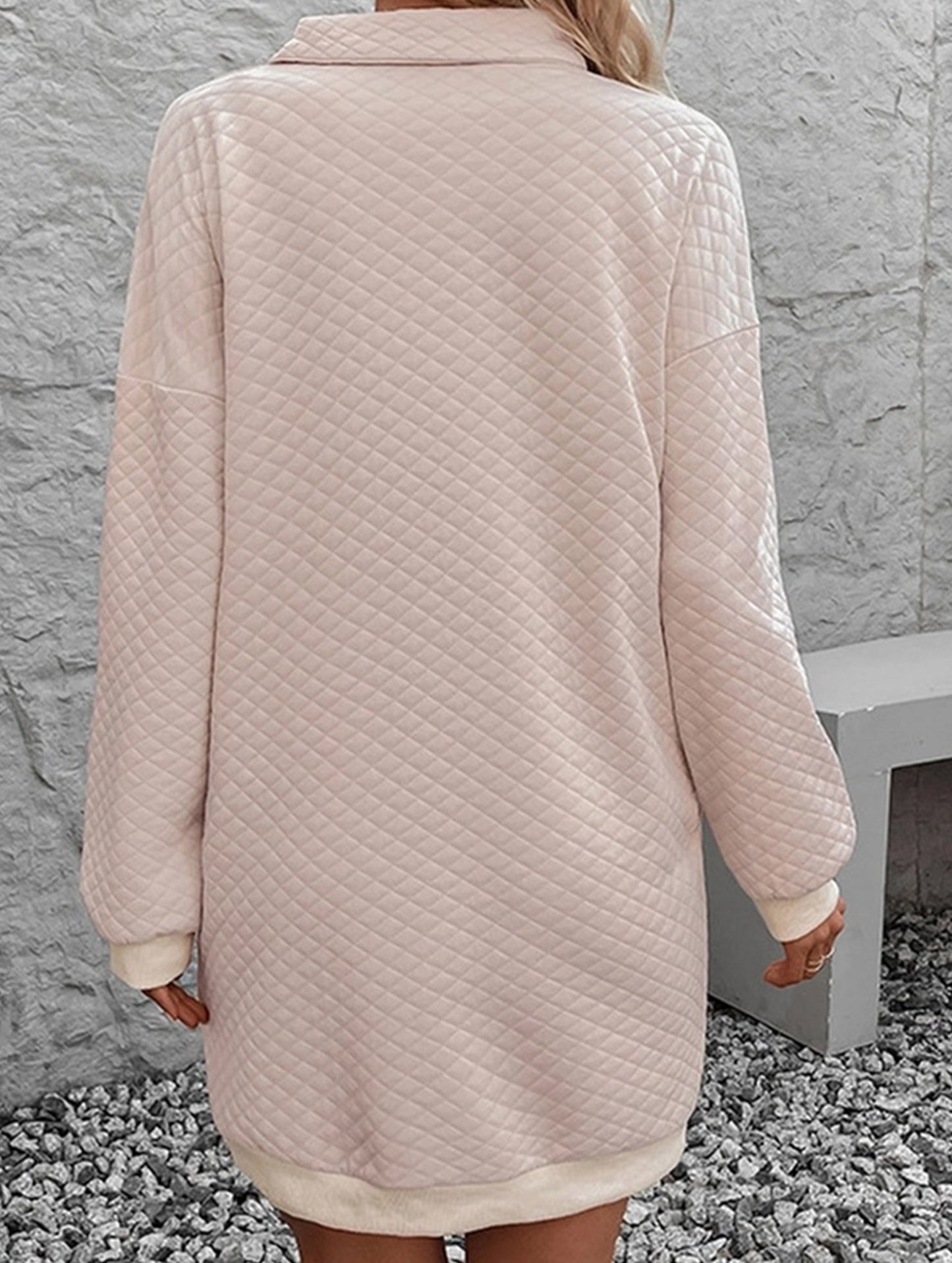 SOLID COLOR TURTLENECK SWEATDRESS