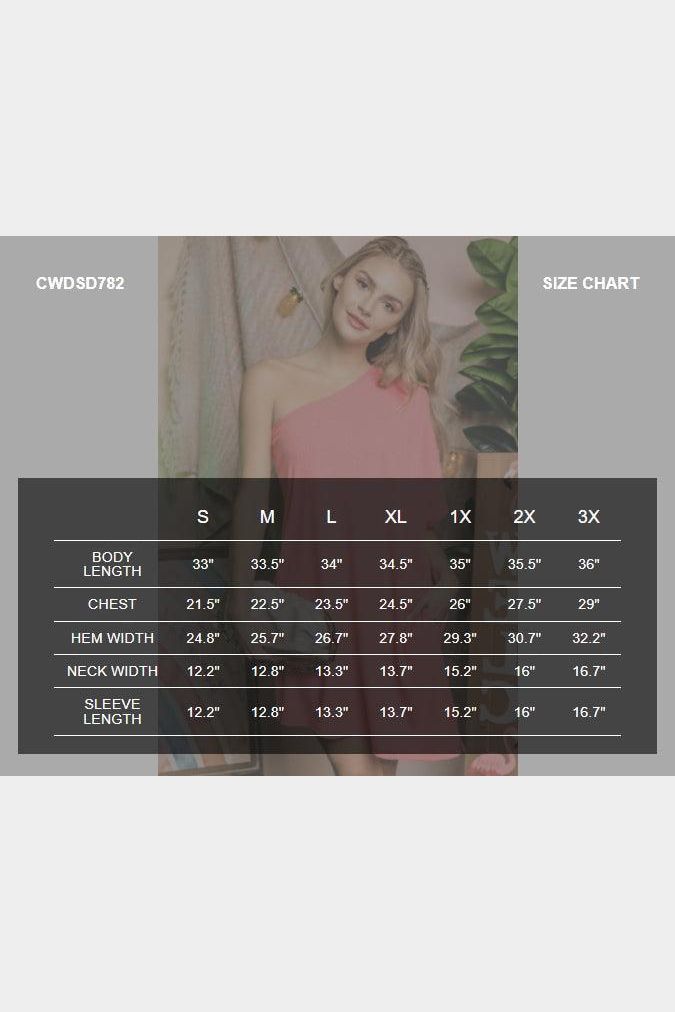 SOFT ONE SHOULDER SUMMER DRESS WITH SIDE POCKET - Doublju