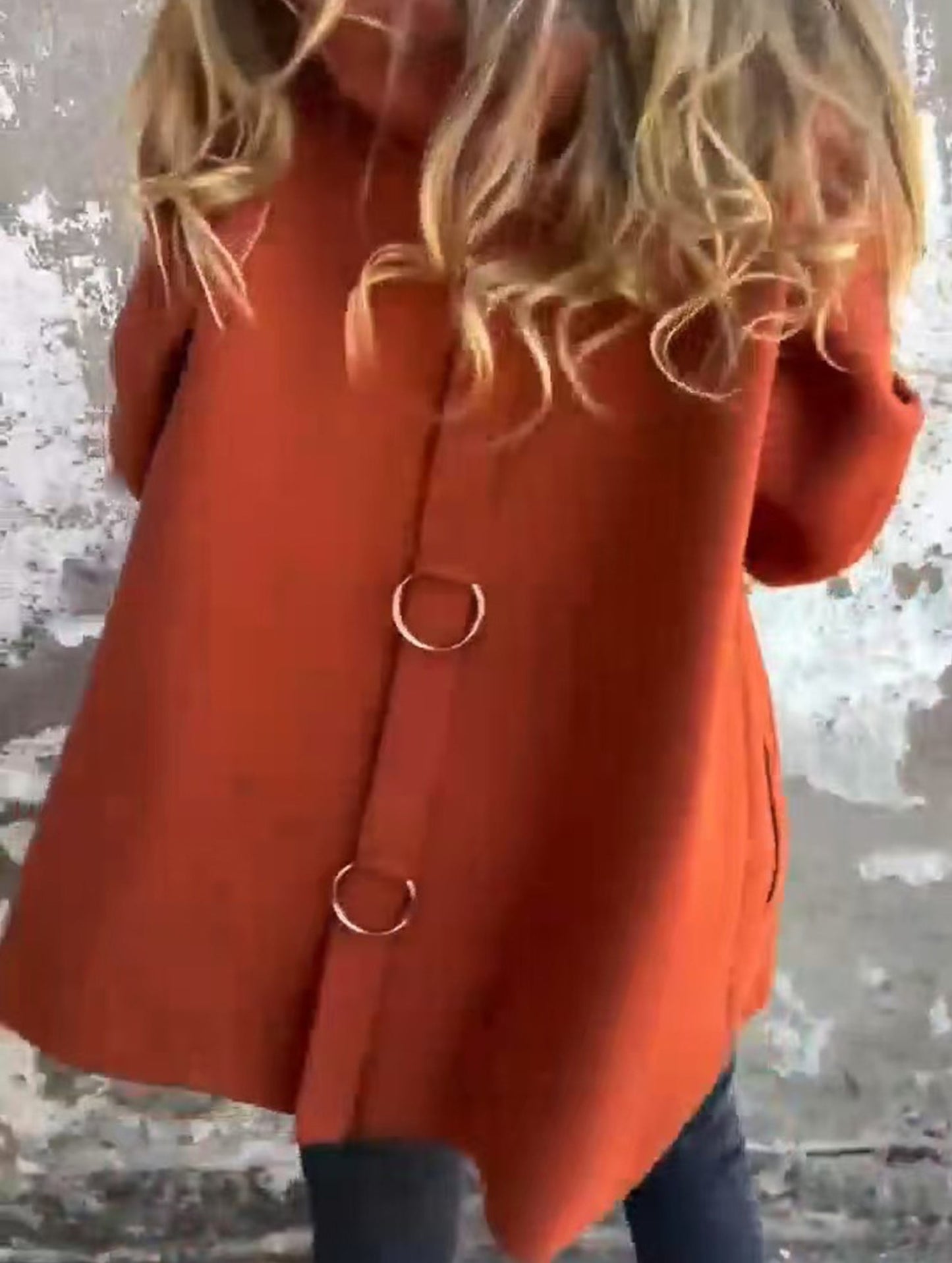 Buttoned multicolor long-sleeved jacket