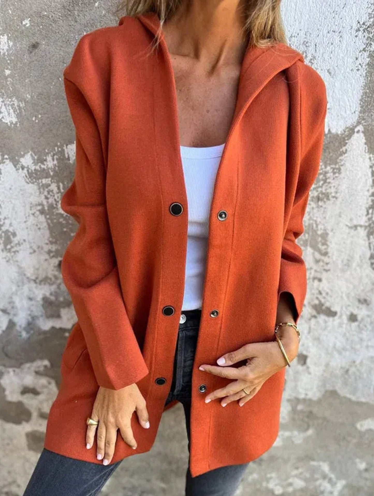 Buttoned multicolor long-sleeved jacket