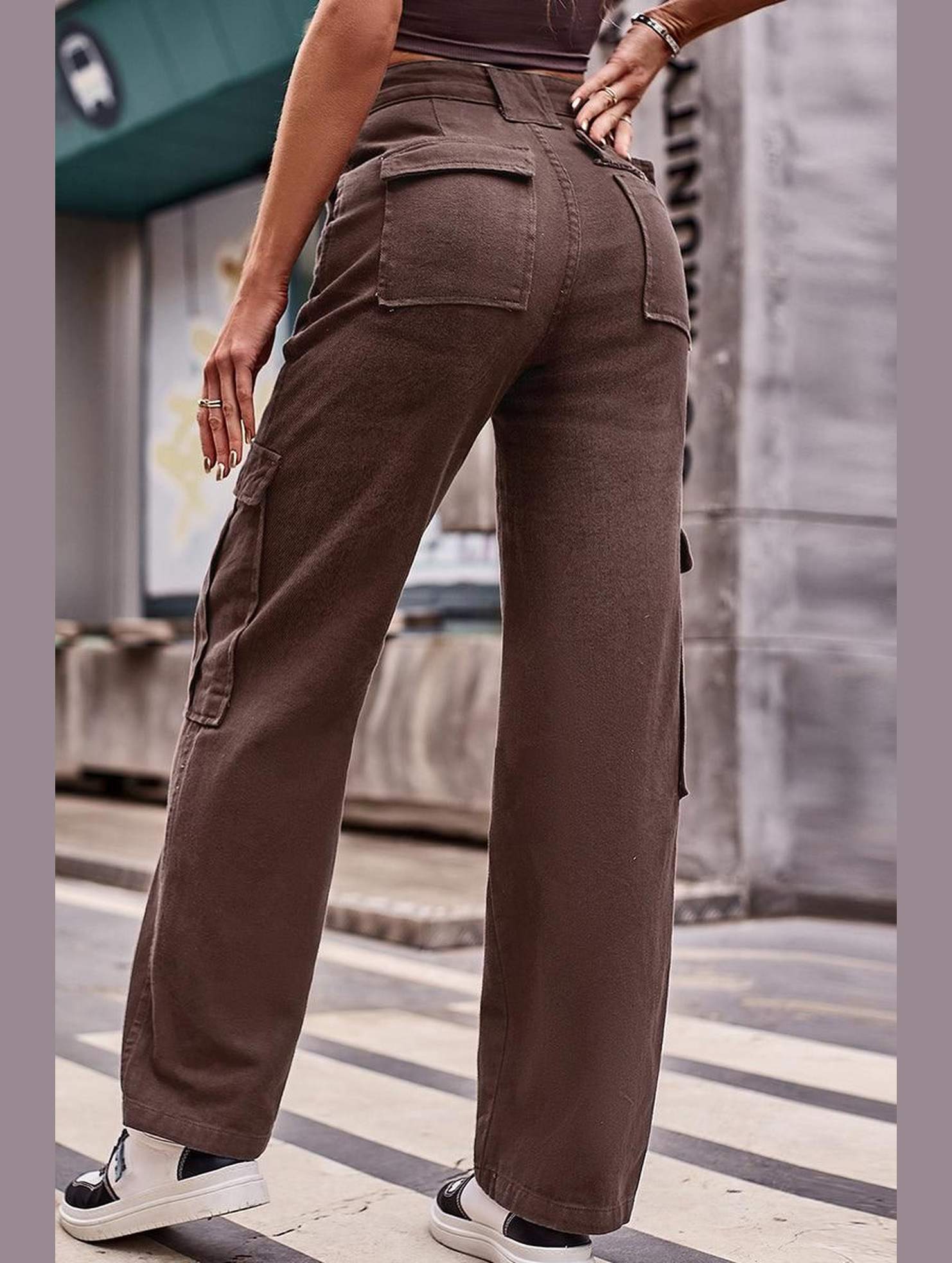 MULTI POCKET CASUAL DENIM PANTS - Doublju