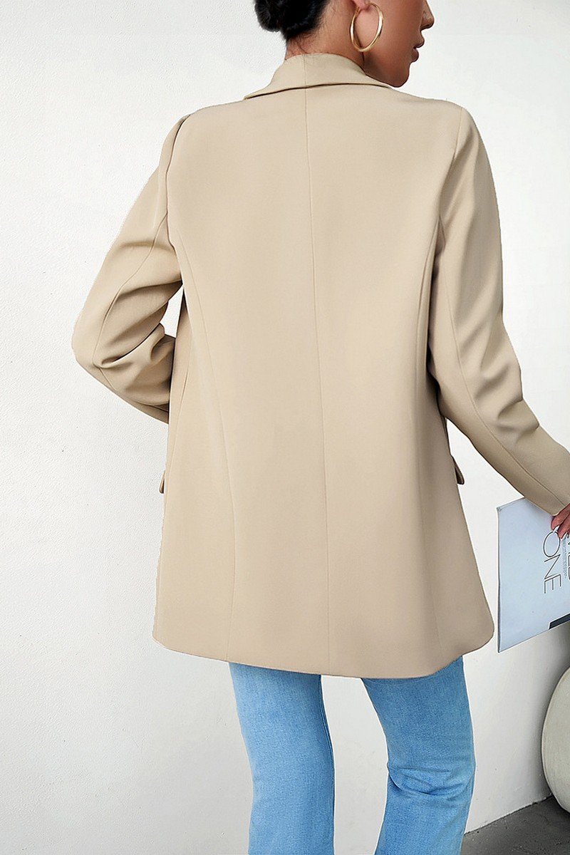 WOMEN OVERSIZED OPEN FRONT OFFICE WORK BLAZER