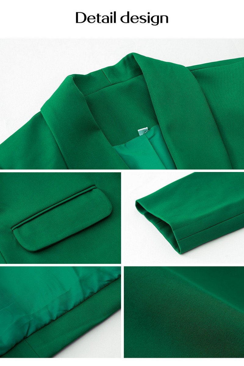 WOMEN OVERSIZED OPEN FRONT OFFICE WORK BLAZER