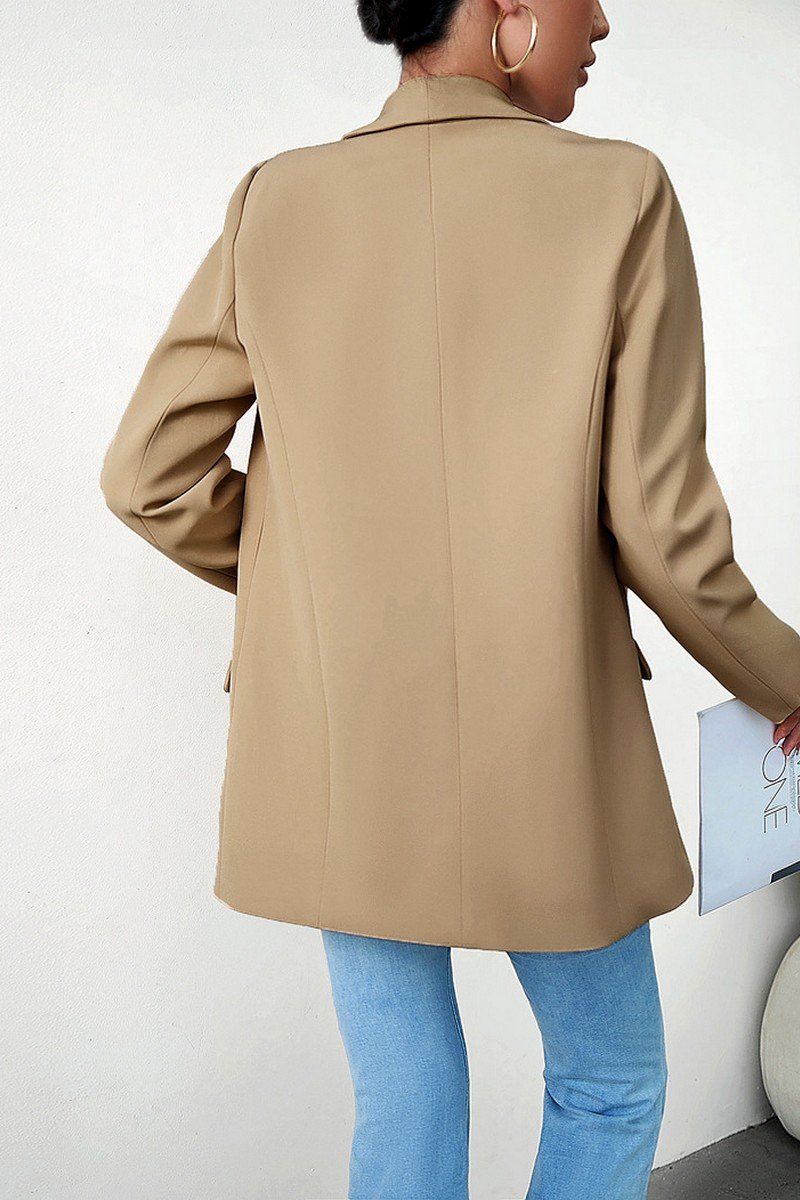 WOMEN OVERSIZED OPEN FRONT OFFICE WORK BLAZER