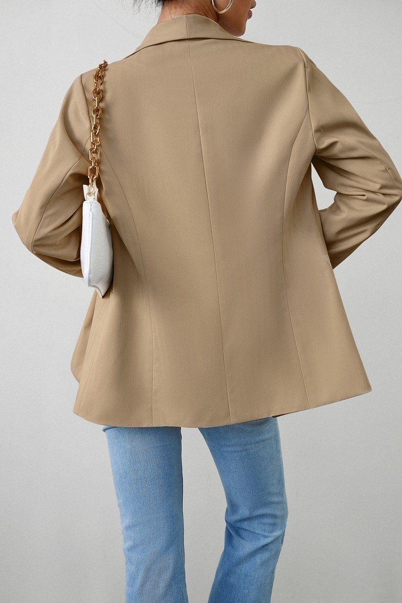 WOMEN DANDY LAPEL SOLID OFFICE BLAZER JACKET