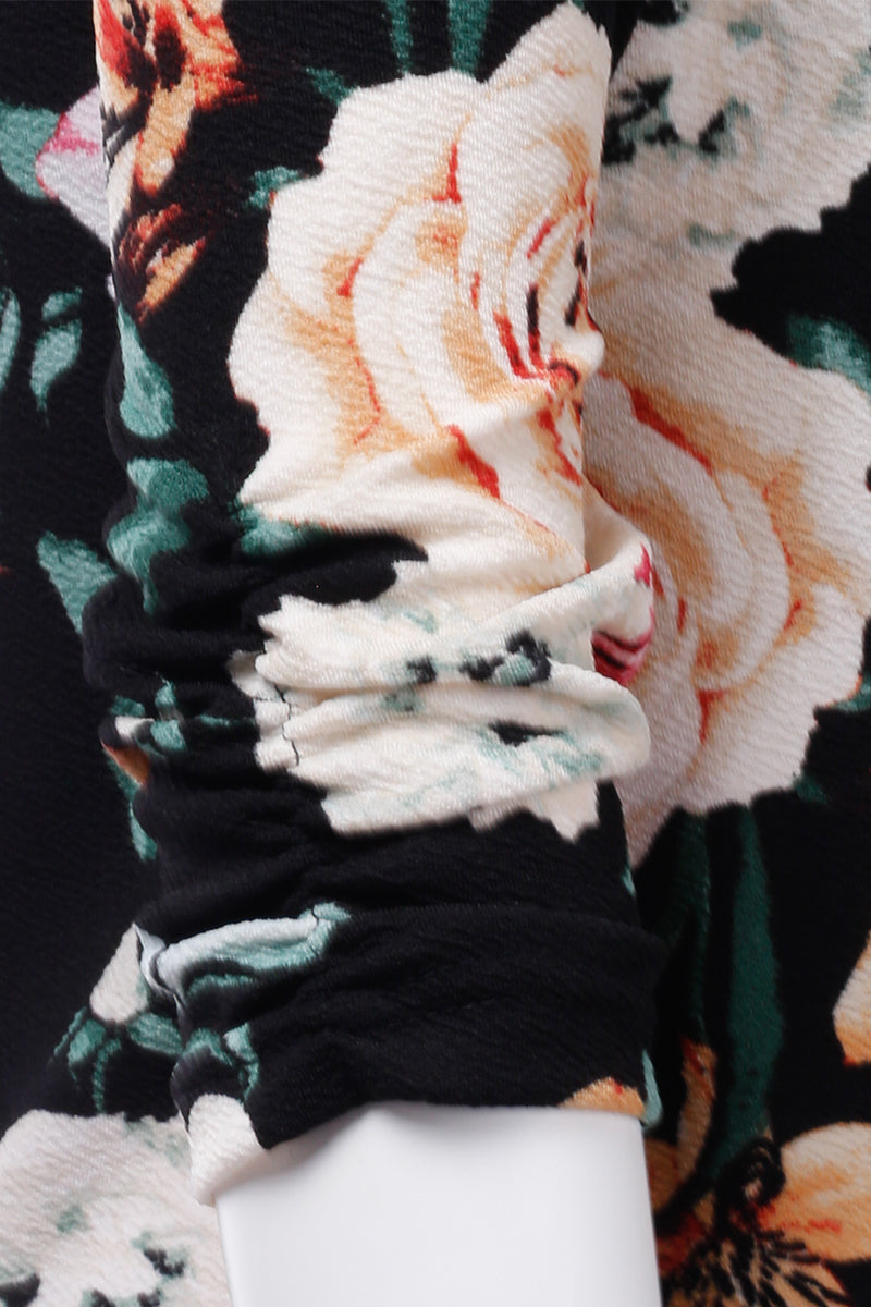 WOMEN'S CASUAL WORK RUCHED 3/4 SLEEVE OPEN FRONT BLAZER JACKET WITH PLUS SIZE