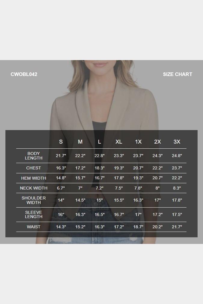 SHAWL COLLAR SHORT BLAZER WITH SHIRRING SLEEVE - Doublju