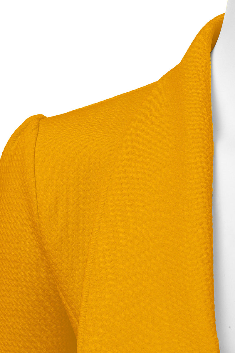 Classic Draped Open Front Blazer Jacket for Women with Plus Size