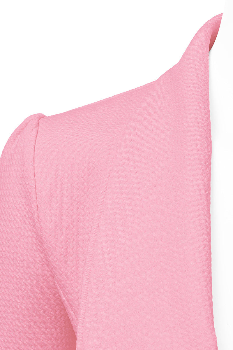 Classic Draped Open Front Blazer Jacket for Women with Plus Size