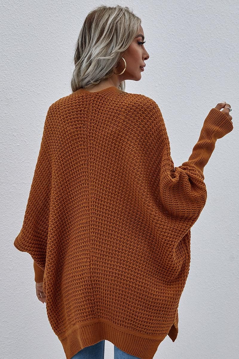 WOMEN??¢S KIMONO BATWING CABLE KNITTED CARDIGAN - Doublju