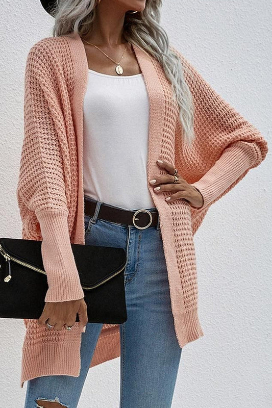 WOMEN??¢S KIMONO BATWING CABLE KNITTED CARDIGAN