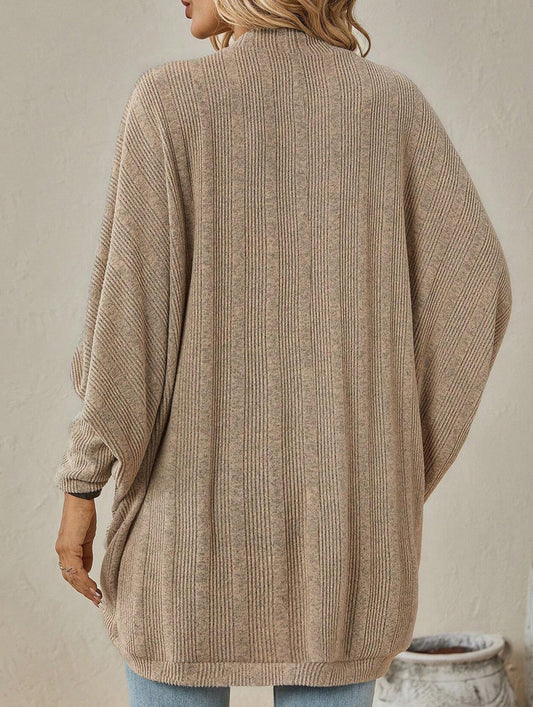 Solid color mid-length sweater