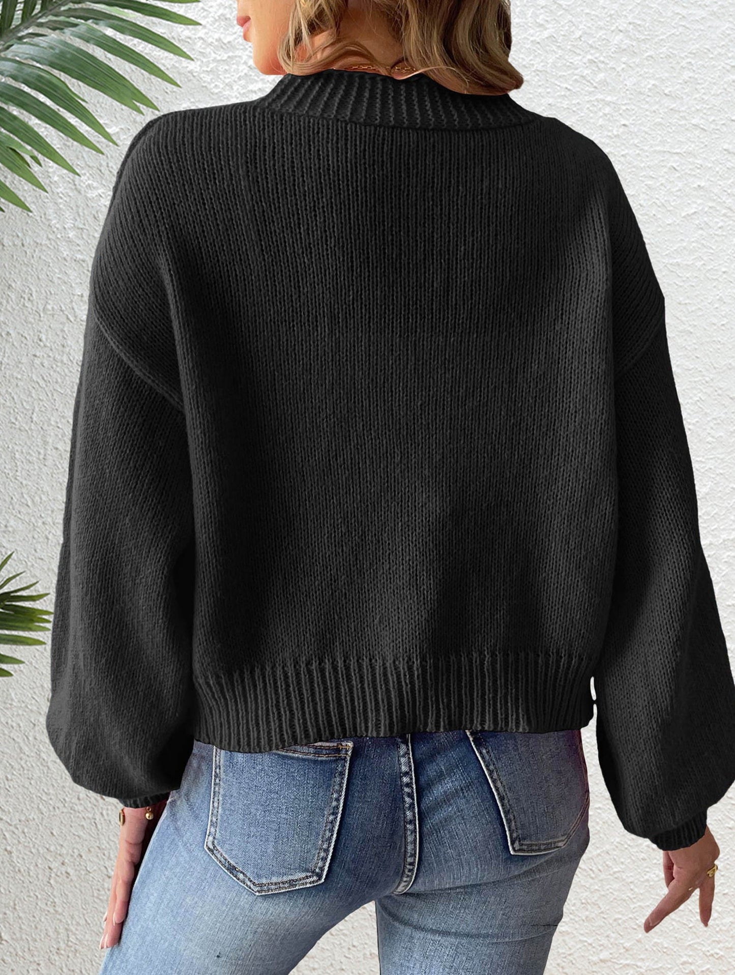 Ribbon Bow Patchwork Cardigan Sweater