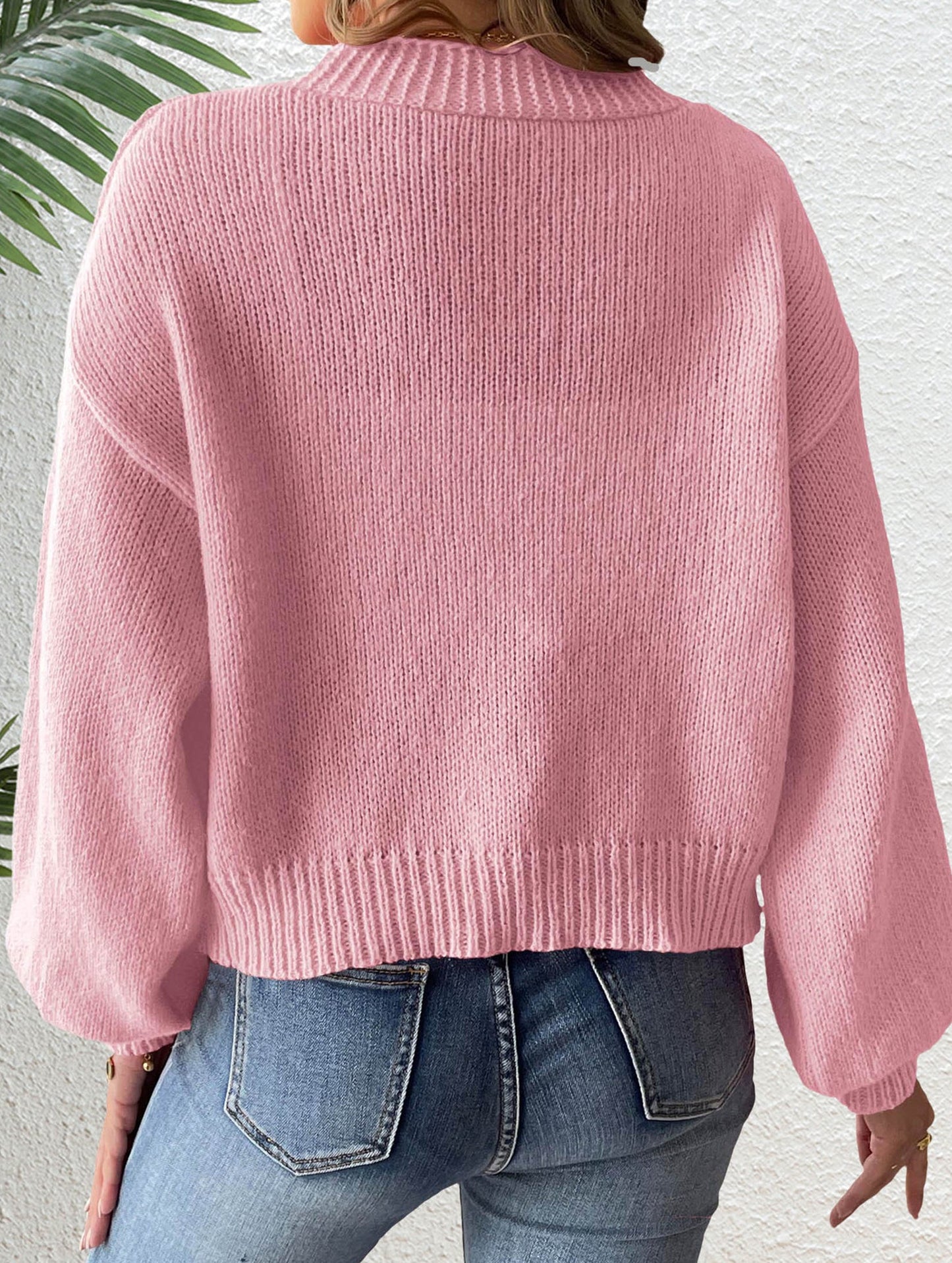 Ribbon Bow Patchwork Cardigan Sweater