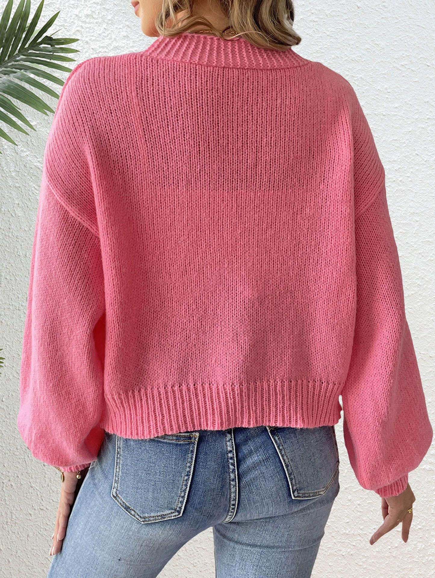 Ribbon Bow Patchwork Cardigan Sweater