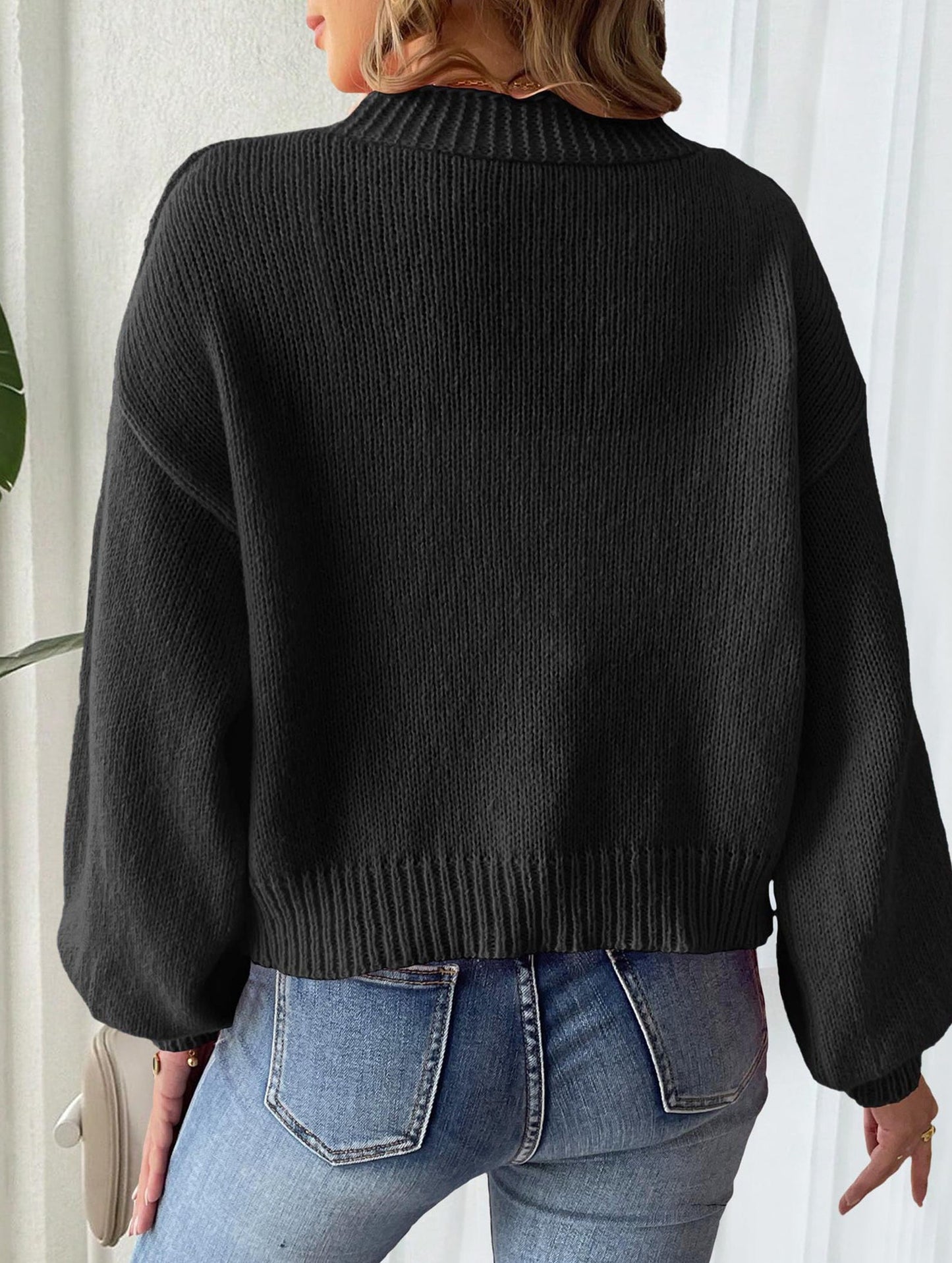 Pure hand-crocheted patchwork sweater jacket