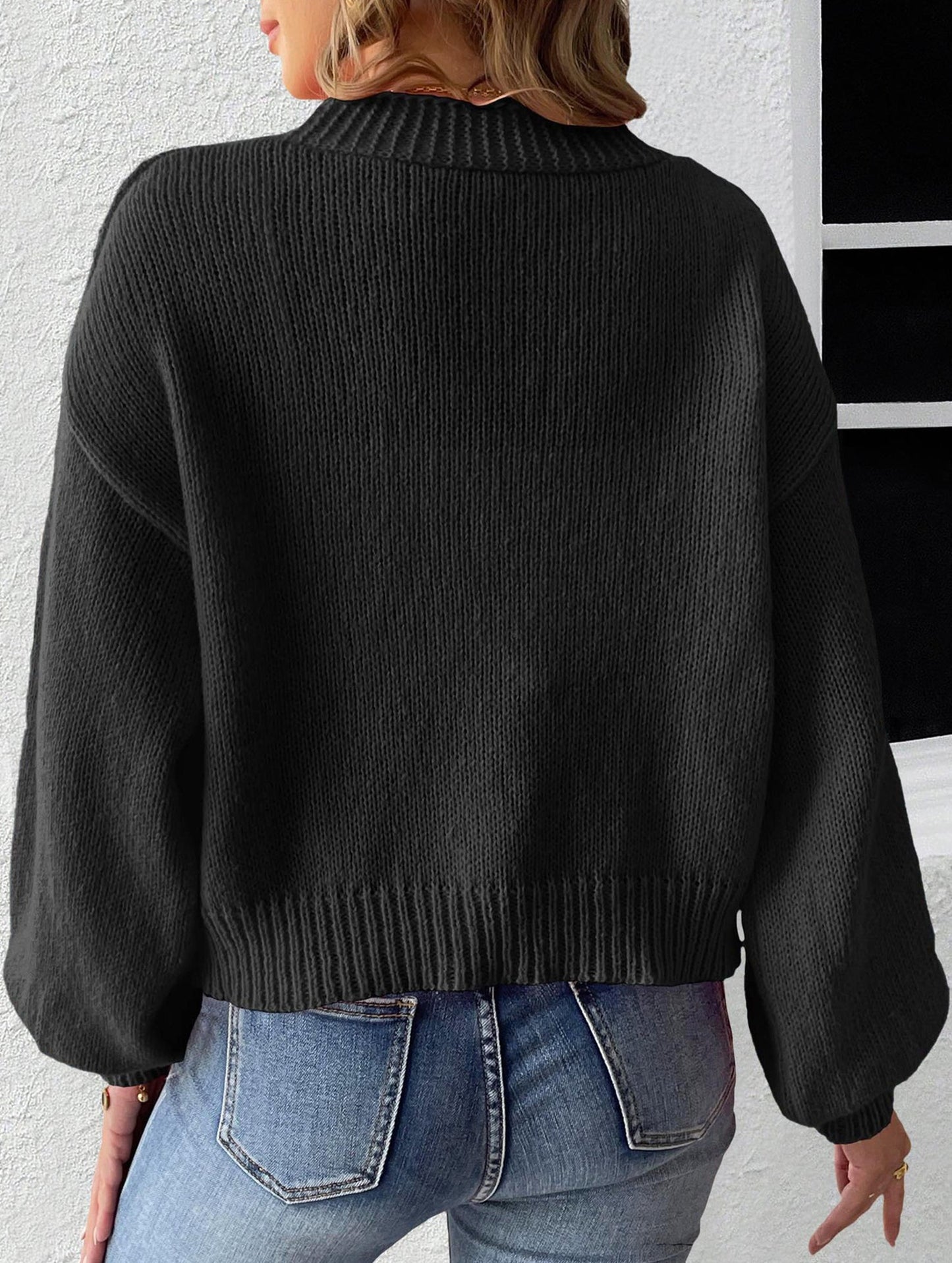 Women's Ribbon Bow Spliced Cardigan Sweater