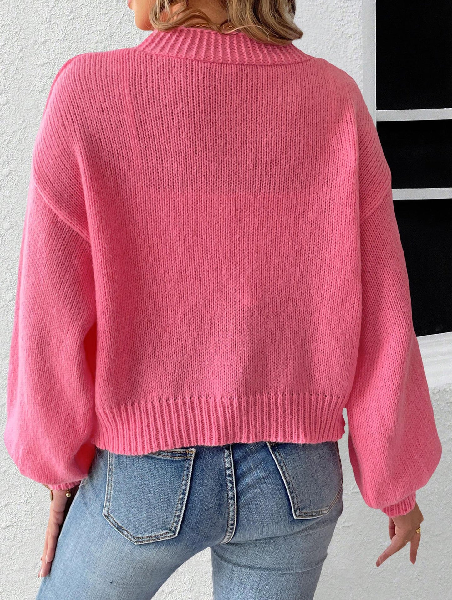 Women's Ribbon Bow Spliced Cardigan Sweater