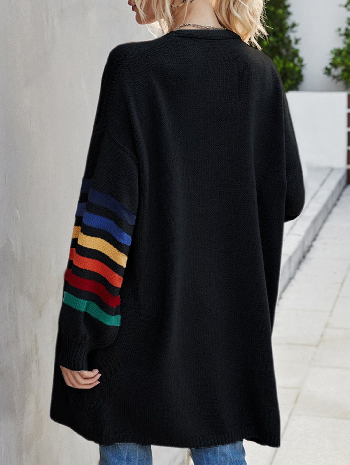 Casual patchwork knitted sweater