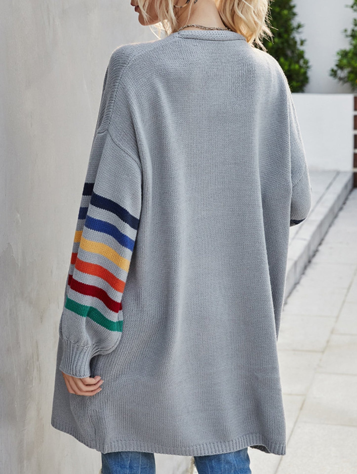 Casual patchwork knitted sweater