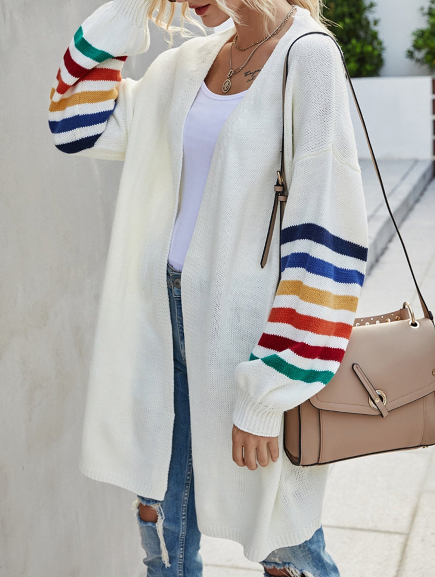 Casual patchwork knitted sweater