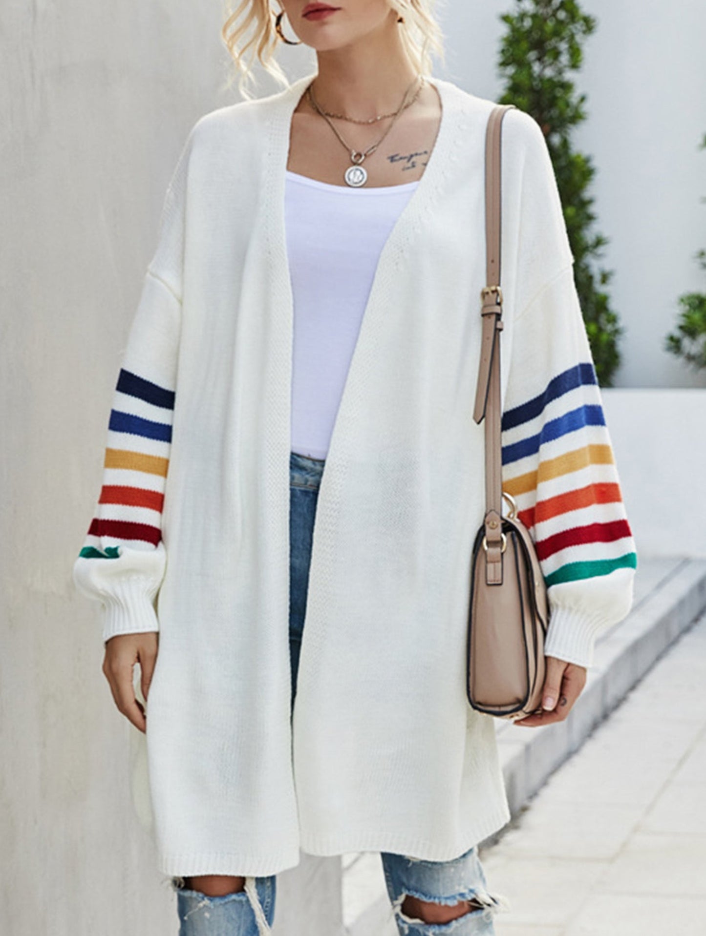 Casual patchwork knitted sweater