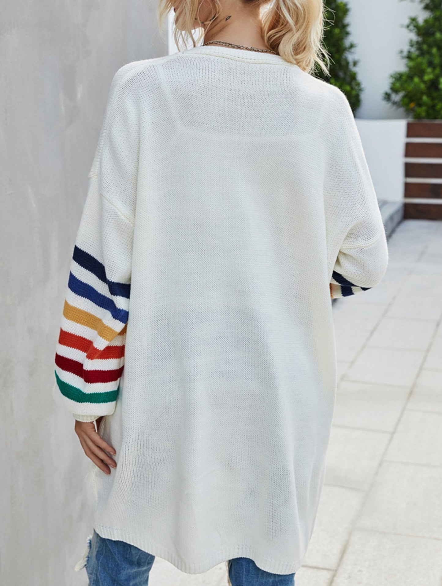 Casual patchwork knitted sweater