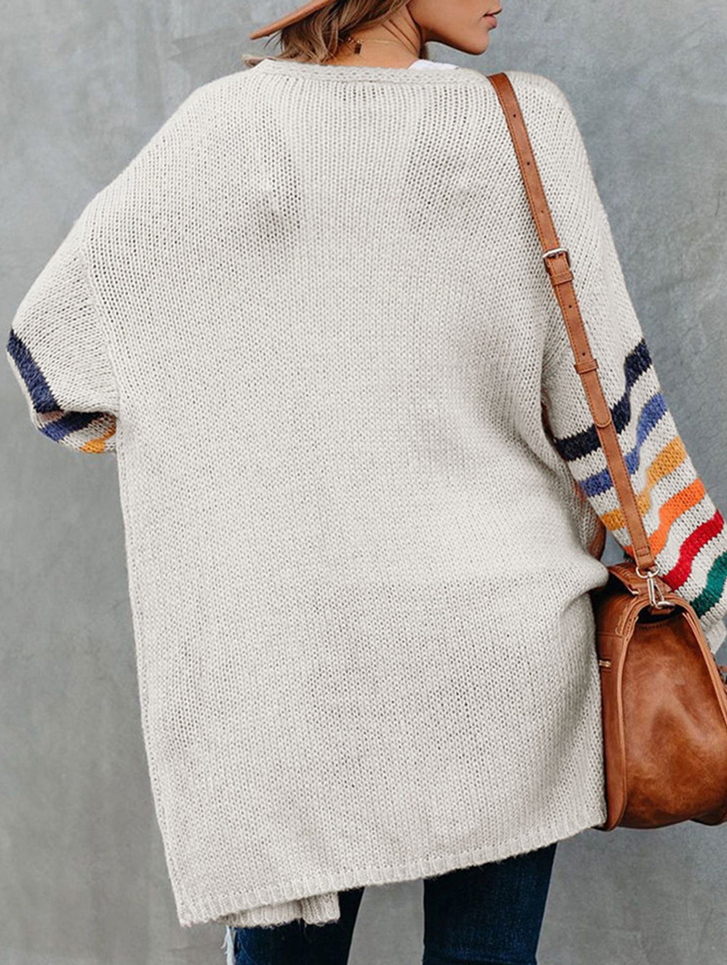 Casual patchwork knitted sweater