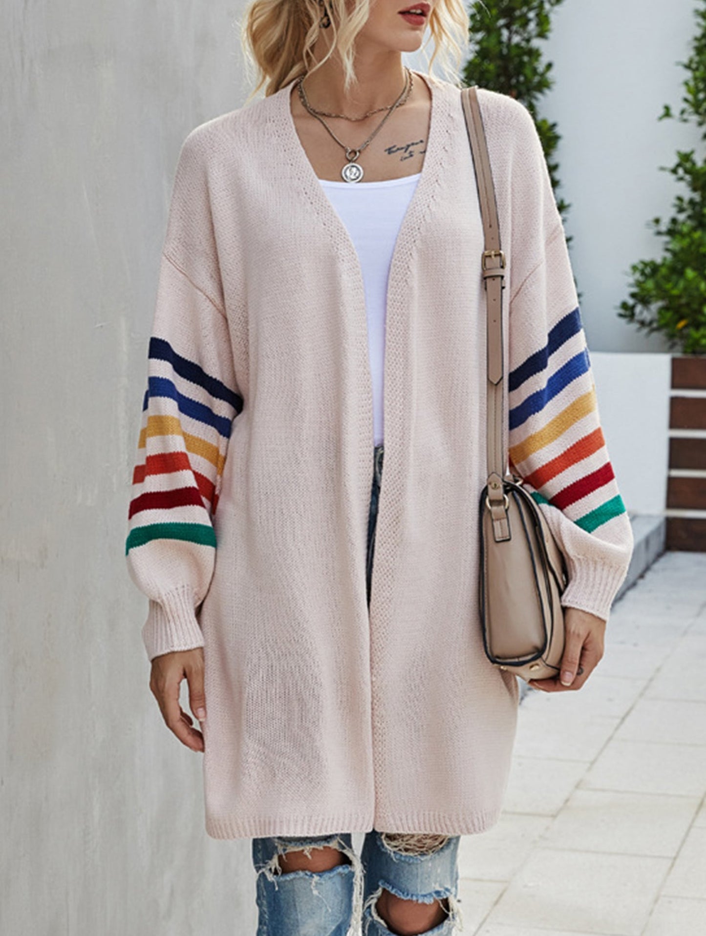 Casual patchwork knitted sweater