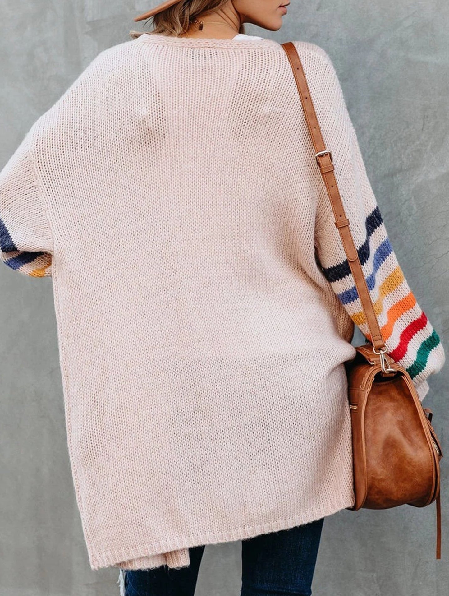 Casual patchwork knitted sweater