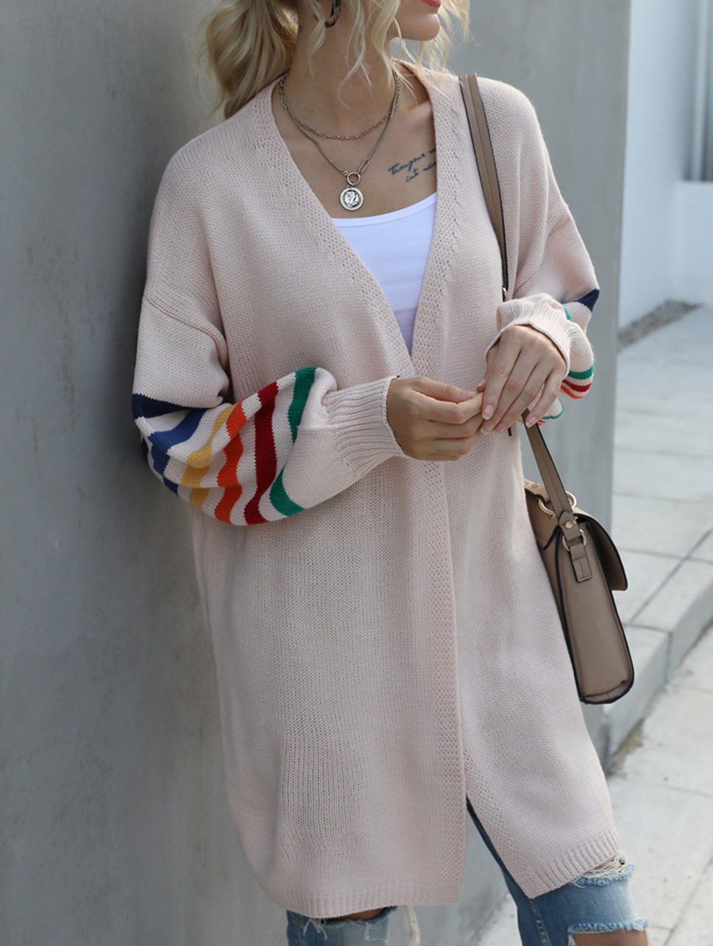 Casual patchwork knitted sweater