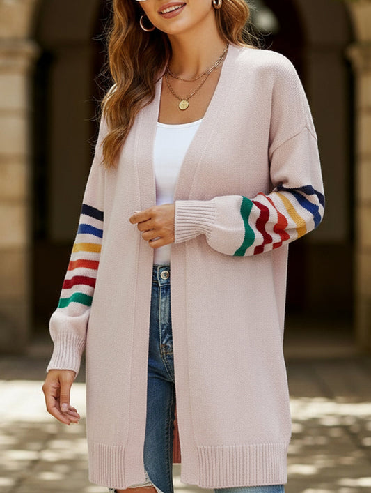 Casual patchwork knitted sweater