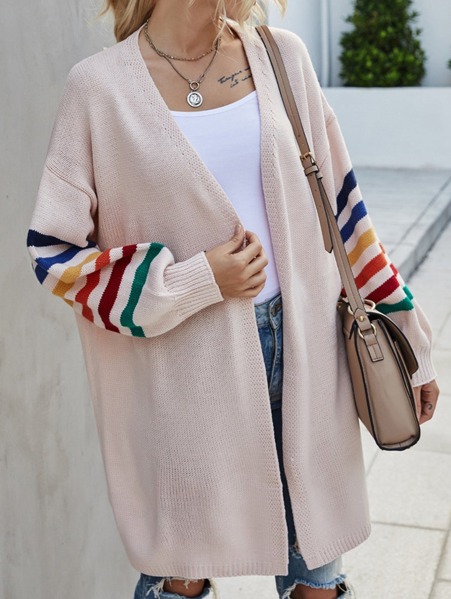 Casual patchwork knitted sweater