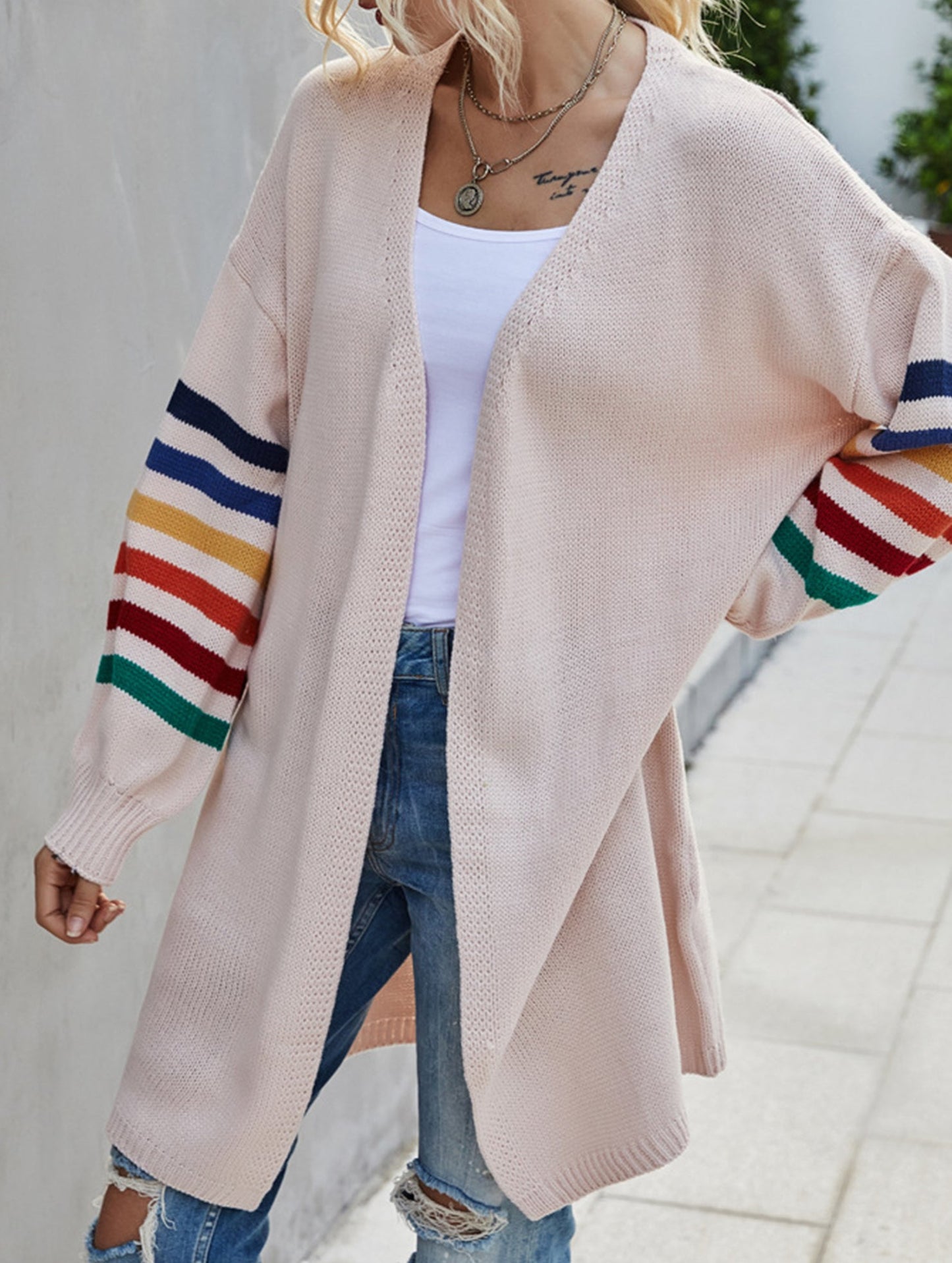 Casual patchwork knitted sweater