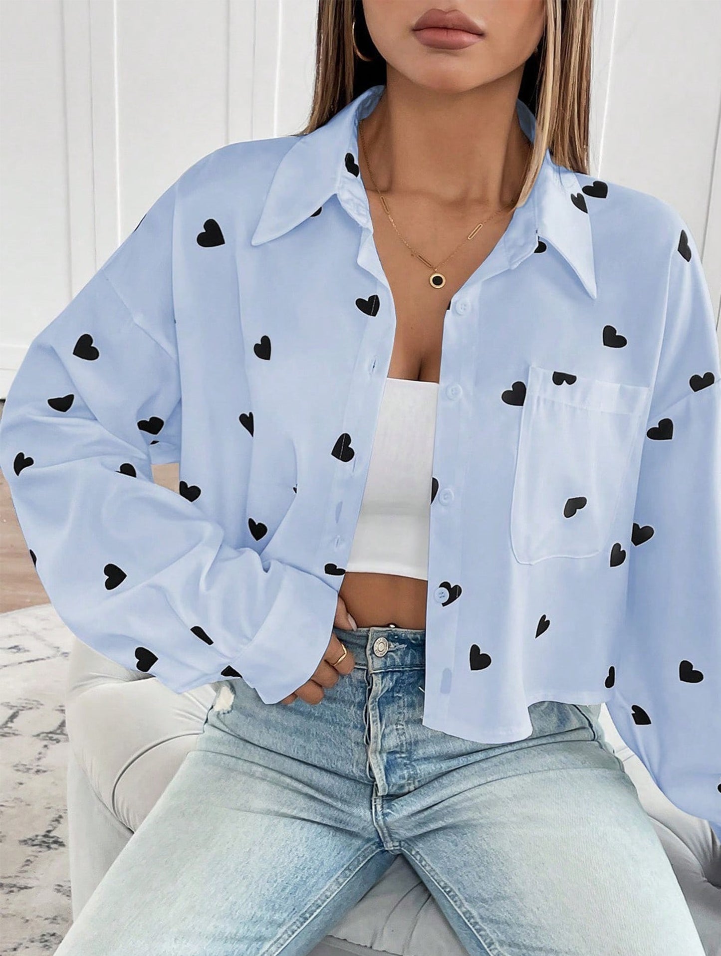 Heart Print Personalized Shirt Top