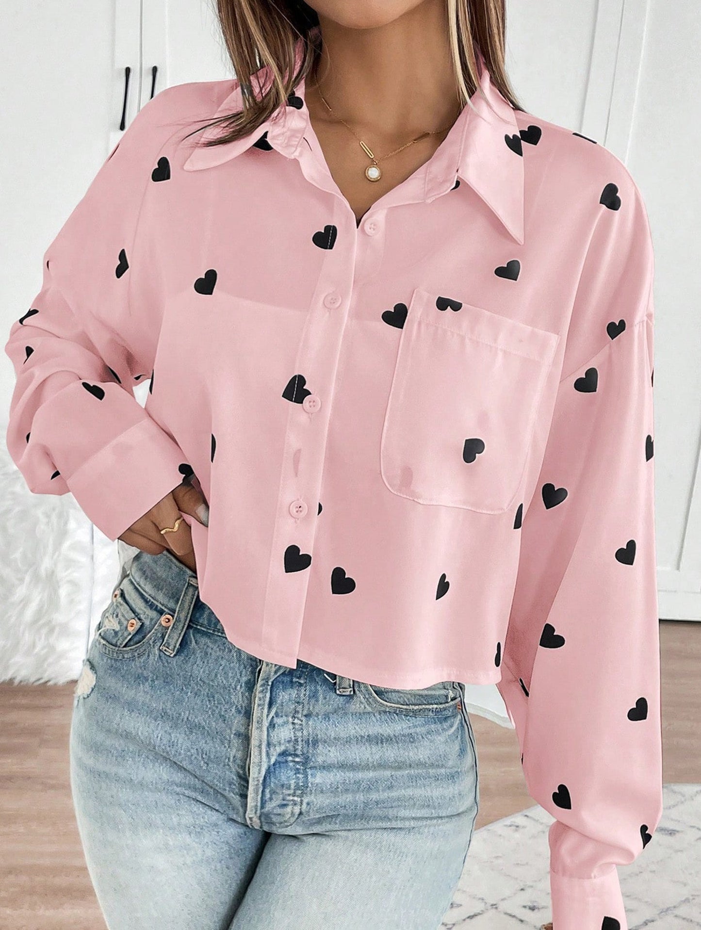Heart Print Personalized Shirt Top