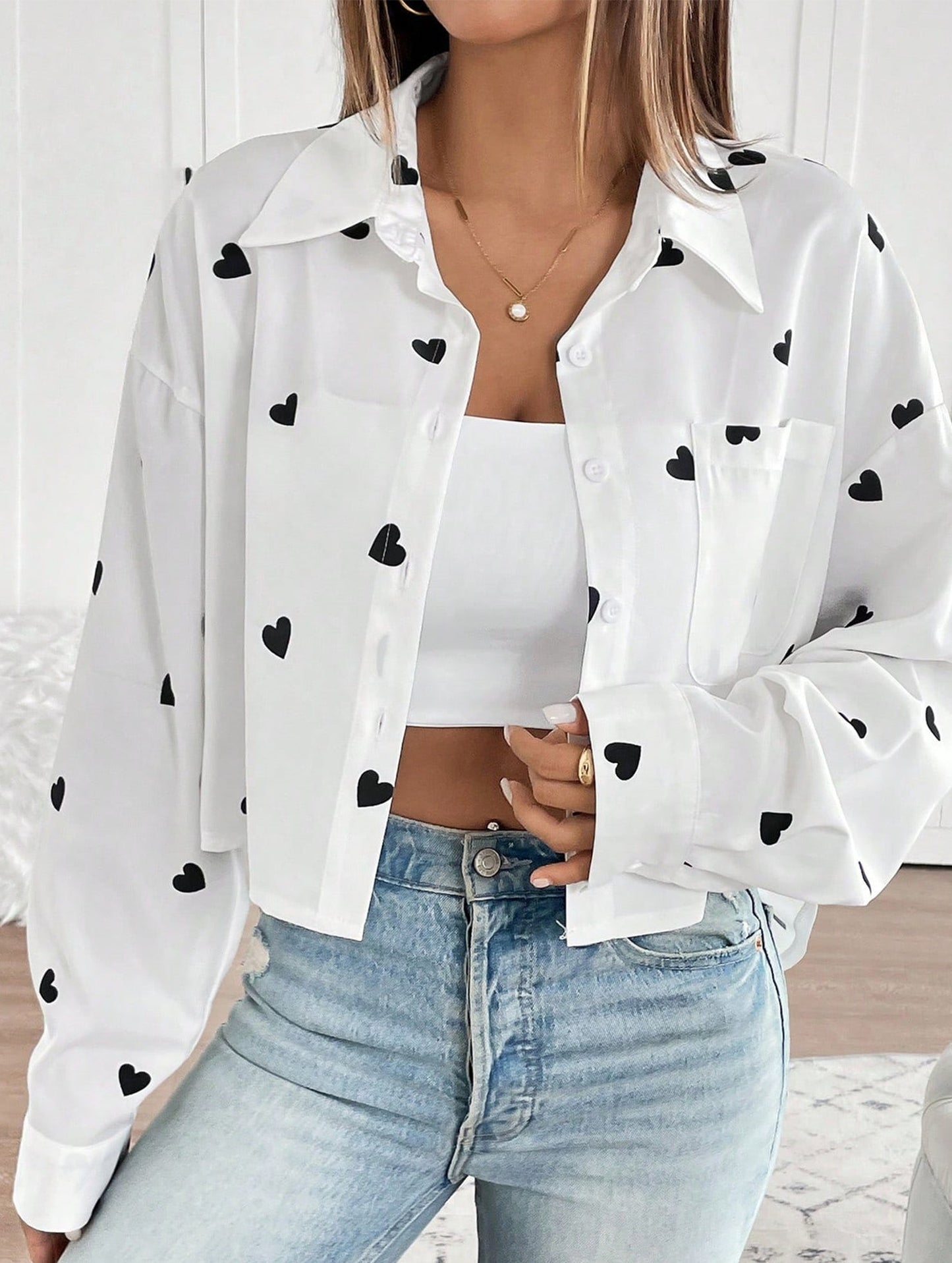 Heart Print Personalized Shirt Top