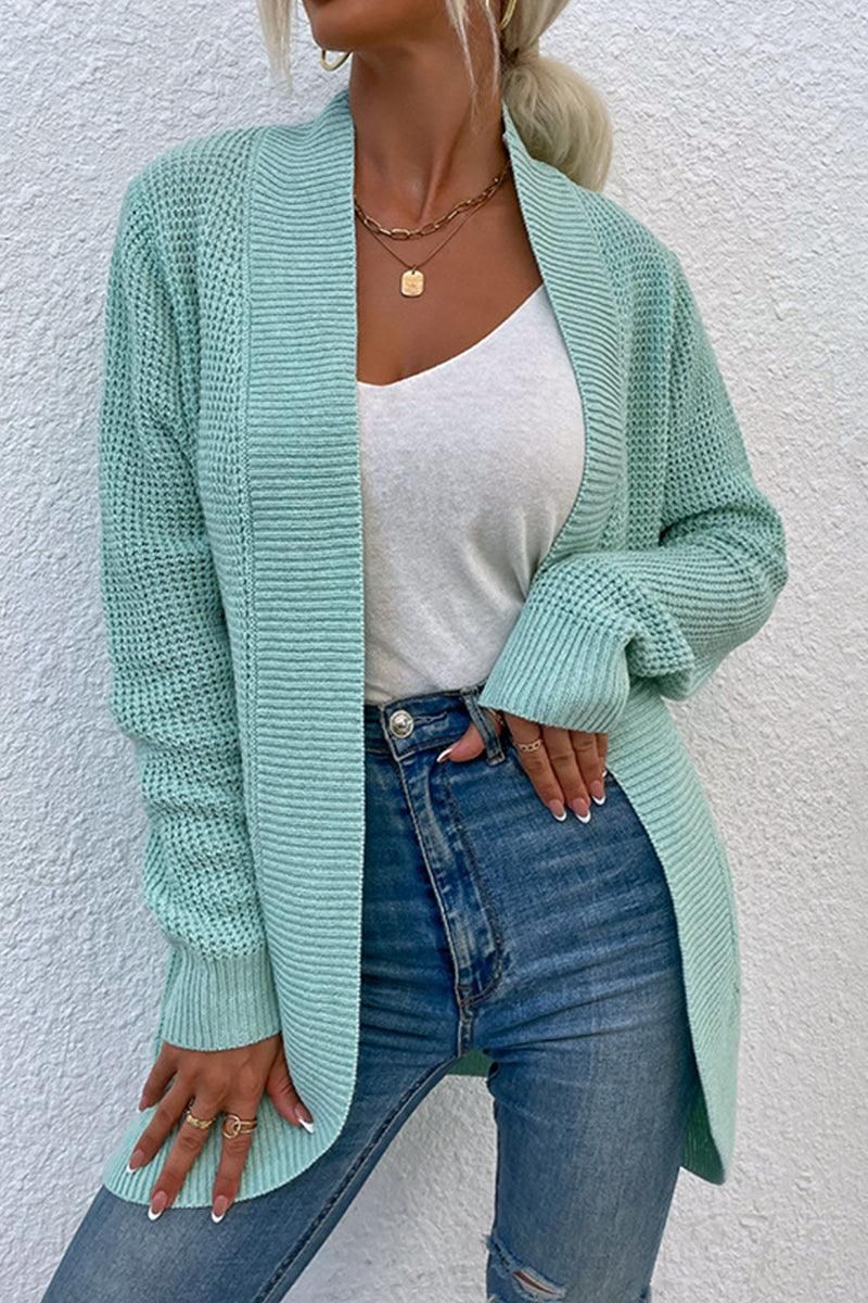 OPEN FRONT SIMPLE BASIC LIGHT CARDIGAN - Doublju