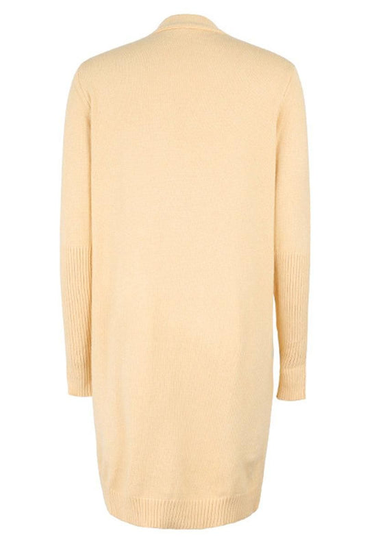 OPEN FRONT SIDE POCKETS BASIC CARDIGAN - Doublju