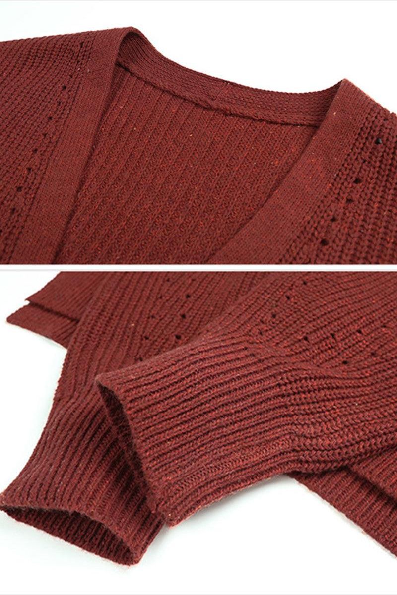 WOMENS KNIT BUTTON DOWN CARDIGAN - Doublju