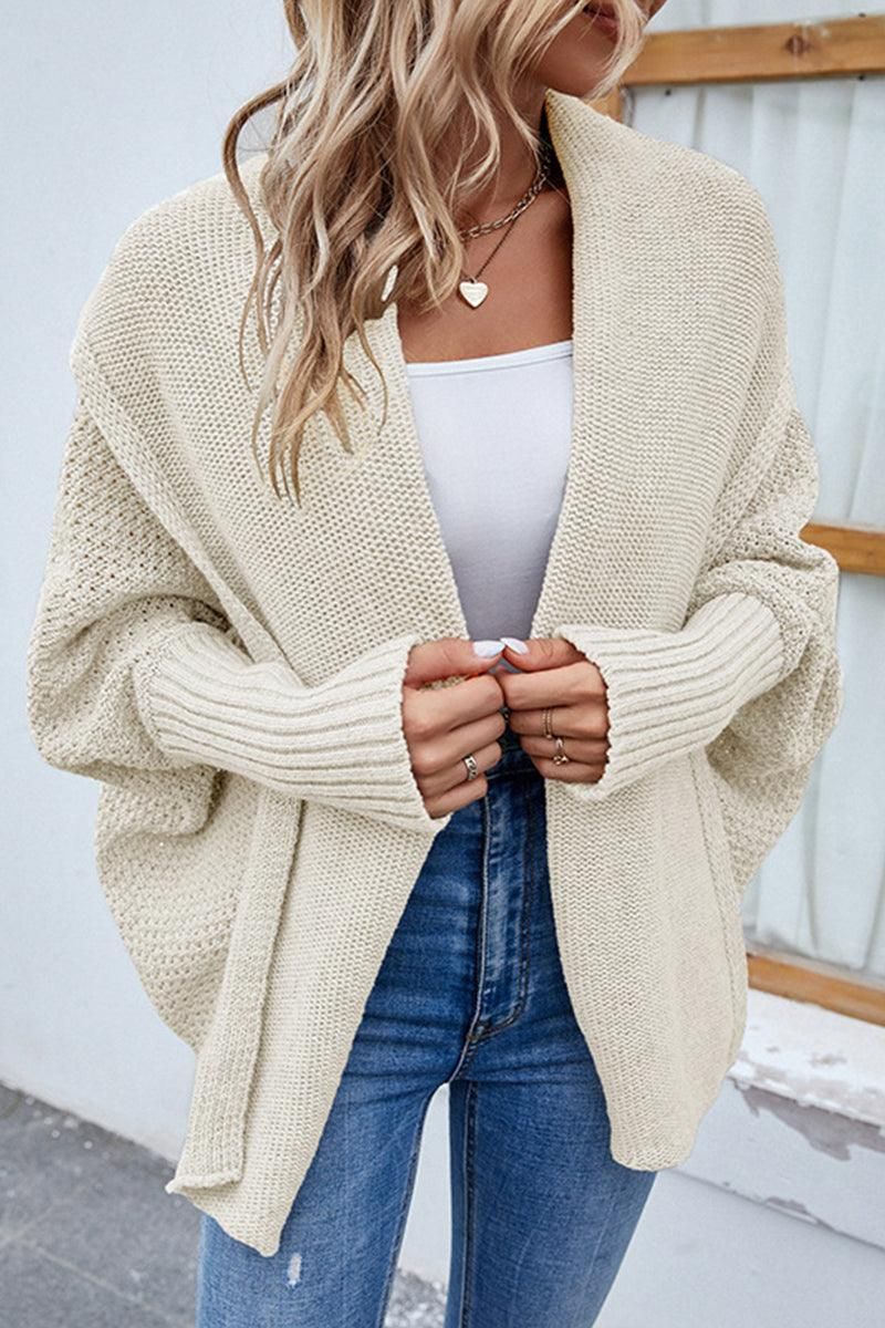 WOMENS OPEN FRONT SHAWL CARDIGAN - Doublju